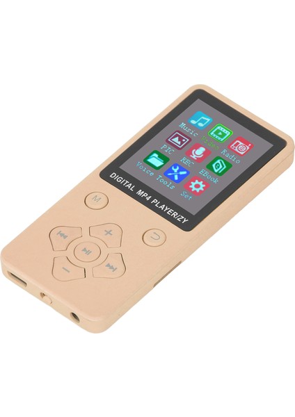 Mp3 Mp4 Oynatıcı Bluetooth 5.0 Süper Ince 1.8 Inç Renkli Ekran 128G Genişletilebilir Bellek Taşınabilir Video Müzik Oynatıcı Altın (Yurt Dışından)
