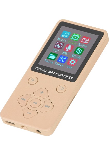 Mp3 Mp4 Oynatıcı Bluetooth 5.0 Süper Ince 1.8 Inç Renkli Ekran 128G Genişletilebilir Bellek Taşınabilir Video Müzik Oynatıcı Altın (Yurt Dışından)