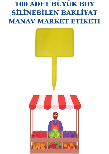 100 Adet Yaz Sil Sapla Büyük Boy Bakliyat Etiketliği Manav Etiketliği Pazarcı Etiketi