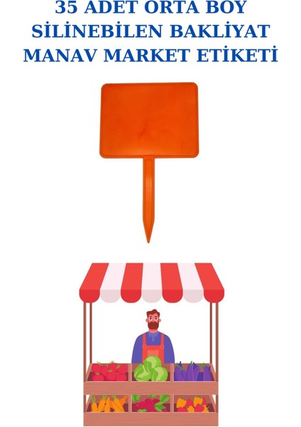 35 Adet Yaz Sil Sapla Orta Boy Bakliyat Etiketliği Manav Etiketliği Pazarcı Etiketi Trn