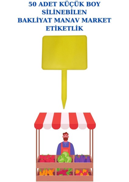 50 Adet Yaz Sil Sapla Küçük Boy Bakliyat Etiketliği Manav Etiketliği Pazarcı Etiketi