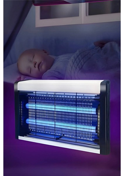 Elektrikli Uv Mor Mavi Işıklı Sessiz Sinek Kovucu Sivrisinek Öldürücü Lamba Kapan Cihaz