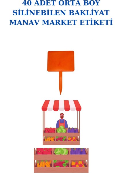 40 Adet Orta Boy Yaz Sil Sapla Bakliyat Etiketliği Manav Etiketliği Pazarcı Etiketi