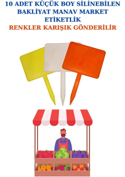 10 Adet Yaz Sil Sapla Küçük Boy Bakliyat Etiketliği Manav Etiketliği Pazarcı Etiketi Krşk