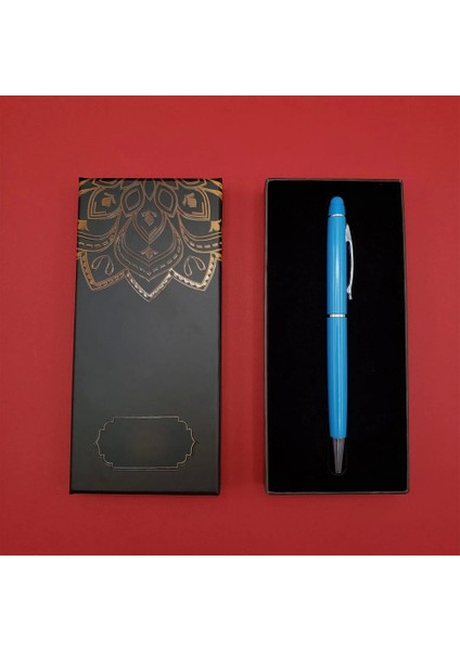 Mandala Desenli Kutulu Turkuaz Tükenmez Kalem fiyatları