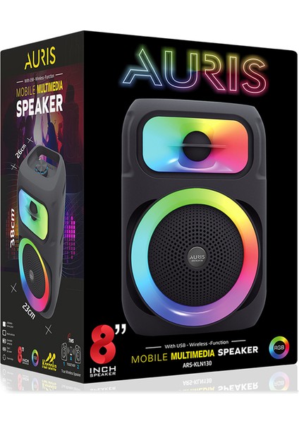 KLN130 25W 8 Inç Mikrofonlu Rgb Bluetooth Hoparlör modelleri