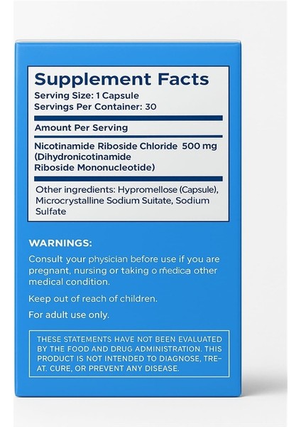 Nad+ Desteği – Nikotinamid Ribozid – 500 Mg – 60 Bitkisel Kapsül modelleri