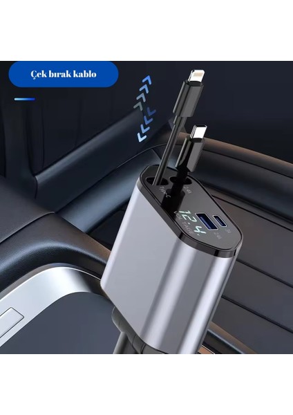 95W Araç Oto Hızlı Şarj Aleti Lightning Type-C 4 In 1 Quick Charge