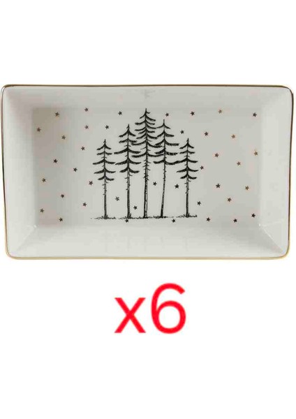 Forest Kahvaltı ve Meze Tabağı 6'lı 19 cm