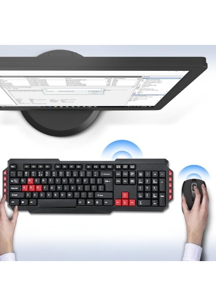 Wireless Combo Gaming Ofis Kablosuz Klavye ve Optik Fare Paketi