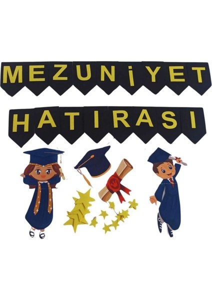 Keçe Mezuniyet Pano Karne Panosu Mezuniyet Panoları Hatırası Yazısı 2025