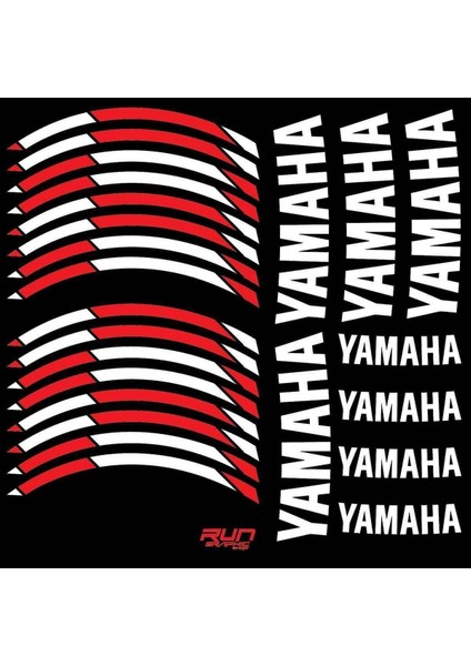 Yamaha Kırmızı Jant Şeridi Sticker Uyumlu