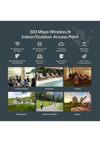 Tp-Lınk Festa F41-OUTDOOR N300 Dahili-Harici Access Poınt