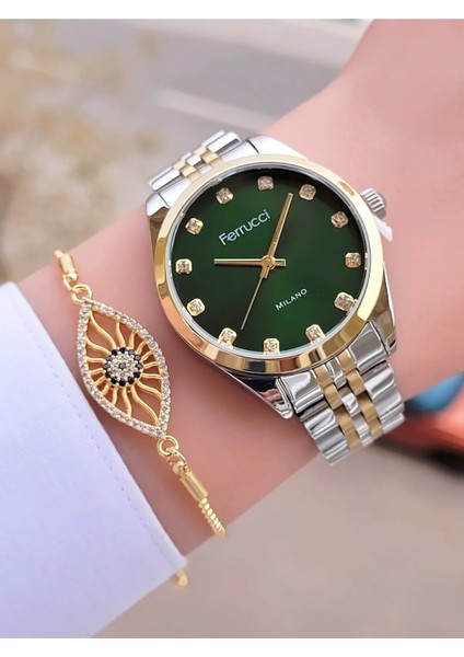 Milano Şık Taşlı Jübile Kordon Kadın Kol Saati+Bileklik fiyatları