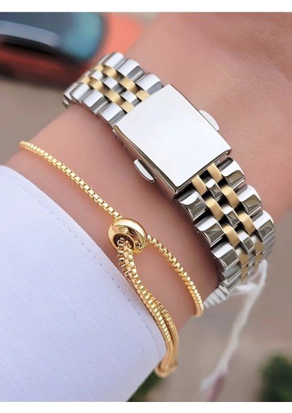 Milano Şık Taşlı Jübile Kordon Kadın Kol Saati+Bileklik modelleri