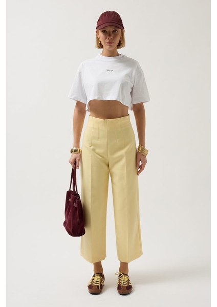 Baskılı Crop T-Shirt