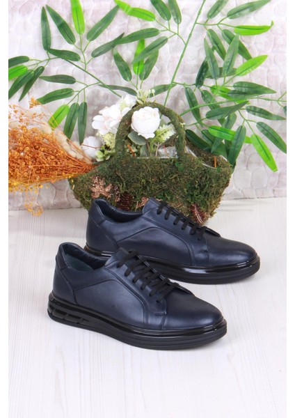 42466 Rahat Hakiki Deri Sneaker Erkek Ayakkabı