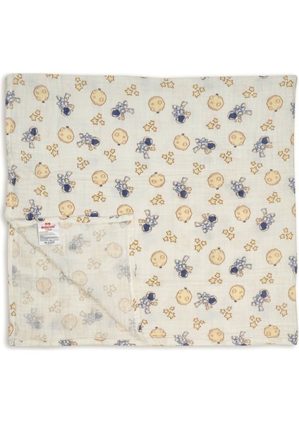 Müslin Örtü ve Pike % Pamuk -120X120CM Astronot
