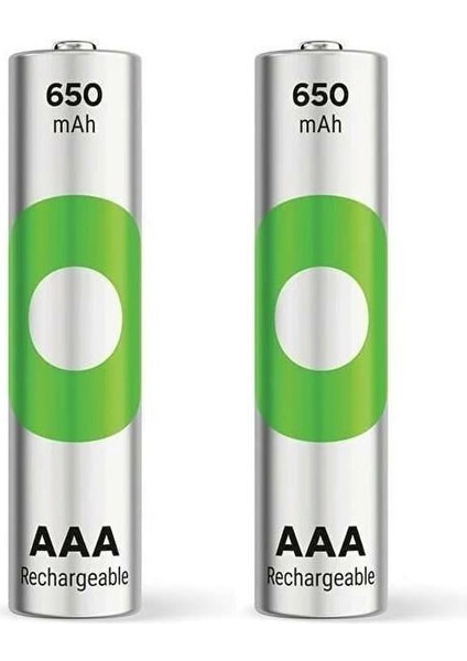 Recyko 650 Mah R03 Aaa Şarjlı 2'li Ince Kalem Pil