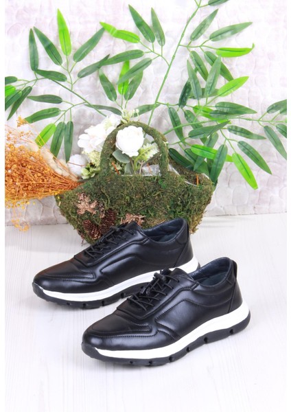 42426 Rahat Hafif Hakiki Deri Lastik Bağcıklı Erkek Ayakkabı modelleri