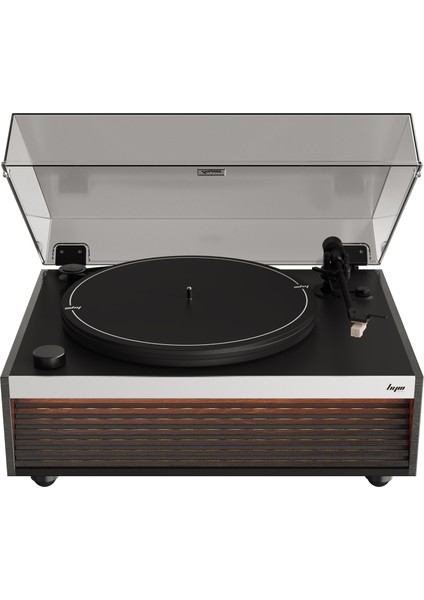 Lumi Dahili Bluetooth Hoparlörlü Işıklı Retro Pikap Plakçalar Aux, Rca Çıkışlı All-In-One, Siyah Ceviz