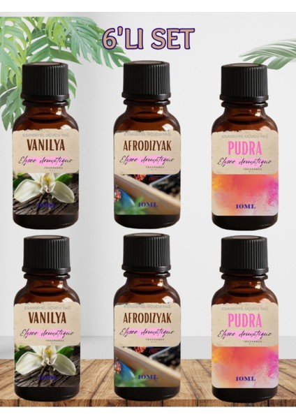 8'li Set Esansiyel Uçucu Koku Yağı Difüzör Esansı Buhurdanlık Yağı Aromaterapi Yağı