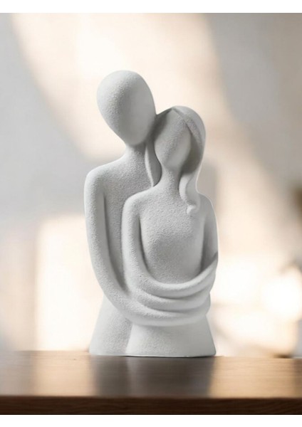 Sonsuz Aşk Sarılan Sevgili Heykeli Sarılan Çift Biblo indirimleri