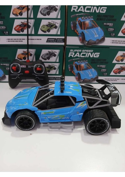 1:16/22 cm 800 Mah Full Fonksiyon Uzaktan Kumandalı Şarjlı Hızlı Yarış Arabası