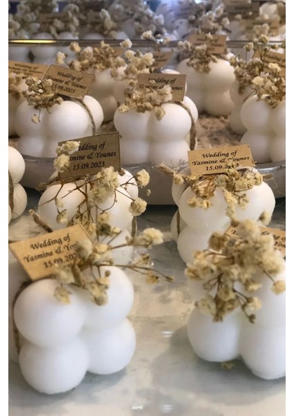 15 Adet Bubble Mum Hediyelik Mumlar Hediyelik Mum, Nikah Şekeri, Doğum, Sünnet, Düğün Nişan