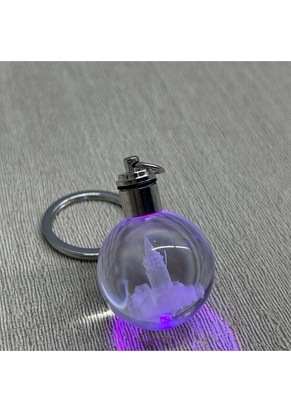 Ledli Galata Kulesi Tasarımı Kristal Anahtarlık ALK3780