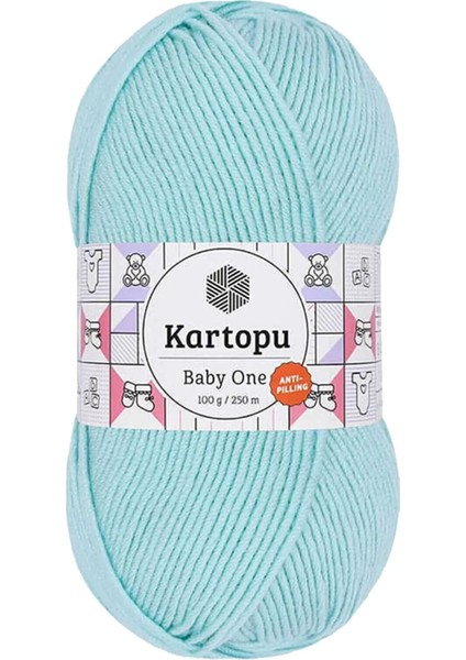 1 Adet Baby One Tüylenmeyen El Örgü Ipi Yünü Bebe Mavi K578