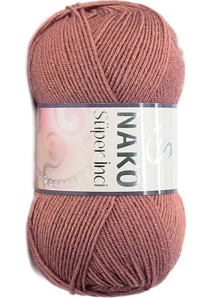 1 Adet Süper Inci El Örgü Ipi 100 gr Marsala Kırmızı 2248