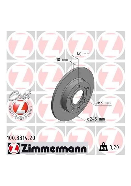 Arka Fren Aynası Audı A4 8e2.b6 11/00 A4 Avant 8e5.b6 09/01 Seat Exeo 09 245X9.9X10DL 986478986-DF4186