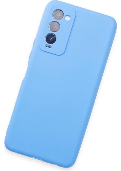 Tecno Camon 18 Uyumlu Ince Esnek Soft Rubber Telefon Kılıfı - Mavi