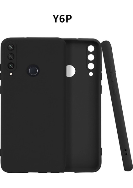 Huawei Y6P Uyumlu Ince Esnek Soft Rubber Telefon Kılıfı - Siyah