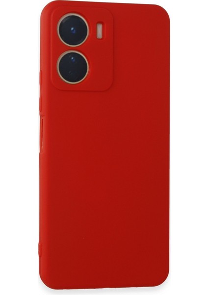 Vivo Y16 Uyumlu Ince Esnek Soft Rubber Telefon Kılıfı - Kırmızı