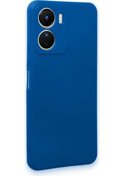 Vivo Y16 Uyumlu Ince Esnek Soft Rubber Telefon Kılıfı - Mavi