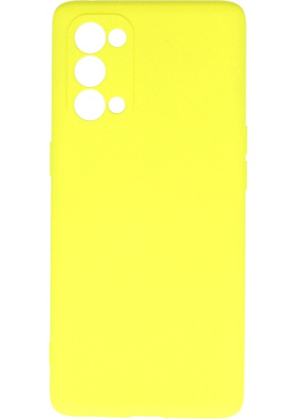 Oppo Reno 5 Pro Uyumlu Ince Esnek Soft Rubber Telefon Kılıfı - Sarı