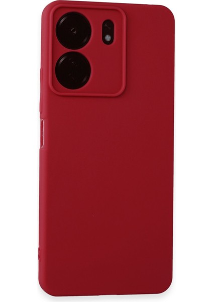 Xiaomi Poco C65 Uyumlu Ince Esnek Soft Rubber Telefon Kılıfı - Kırmızı