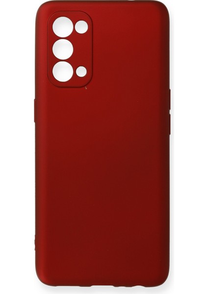 Oppo Reno 5 Pro Uyumlu Ince Esnek Soft Rubber Telefon Kılıfı - Bordo
