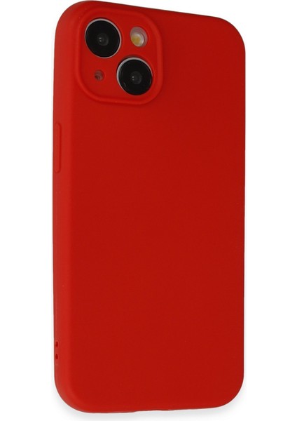 iPhone 13 Uyumlu Ince Esnek Soft Rubber Telefon Kılıfı - Kırmızı