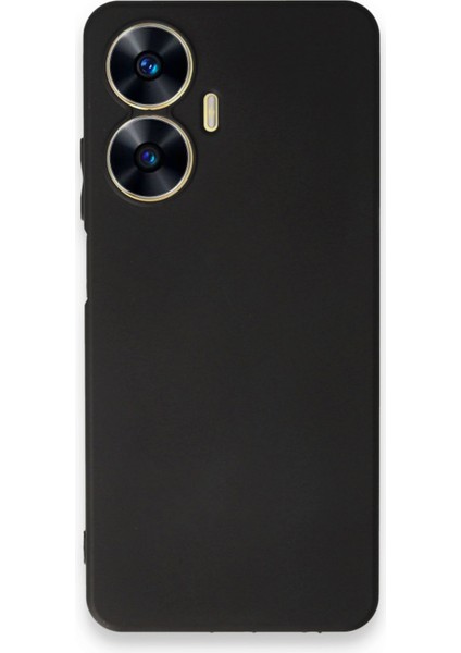 Realme C55 Uyumlu Ince Esnek Soft Rubber Telefon Kılıfı - Siyah