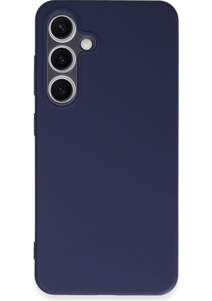 Samsung Galaxy S24 Uyumlu Ince Esnek Soft Rubber Telefon Kılıfı - Lacivert