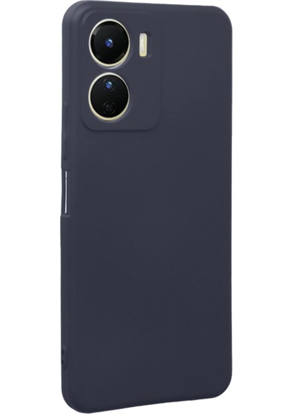 Vivo Y16 Uyumlu Ince Esnek Soft Rubber Telefon Kılıfı - Lacivert