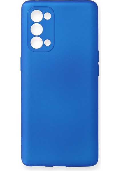Oppo Reno 5 Pro Uyumlu Ince Esnek Soft Rubber Telefon Kılıfı - Mavi