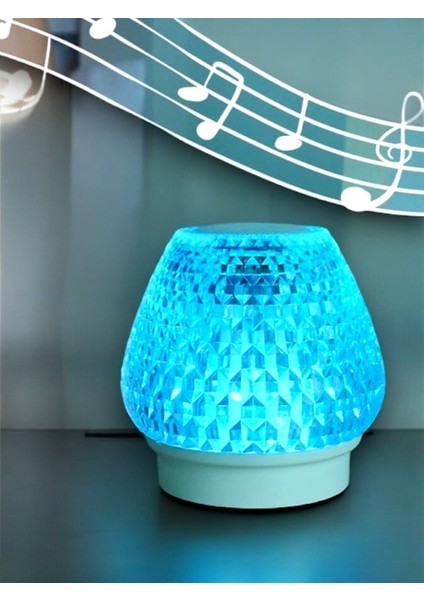 G5 Kristal Masa Lambası 7 Renk - Taşınabilir Bluetooth Hoparlör