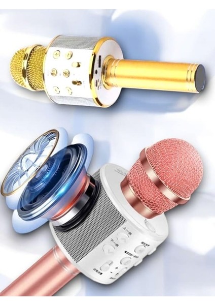Karaoke Mikrofon ve Hoparlör Bluetooth Hoparlör - Şarjlı ve Taşınabilir Ses Deneyimi