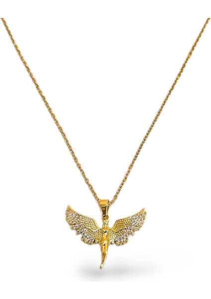 Melek Kanadı Çelik Kolye