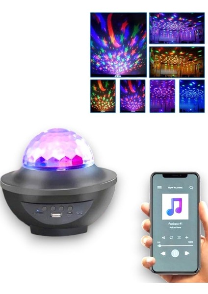 Ios ve Android Uyumlu Şarjlı Hoparlör - x Y 918 LED Projeksiyon