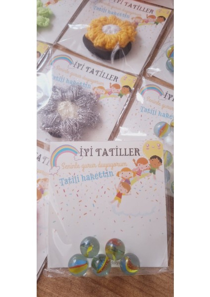 SevgiliAtolyemm Misket ve Toka Seti 6 Adet Karne Mezuniyet Hediyelik modelleri
